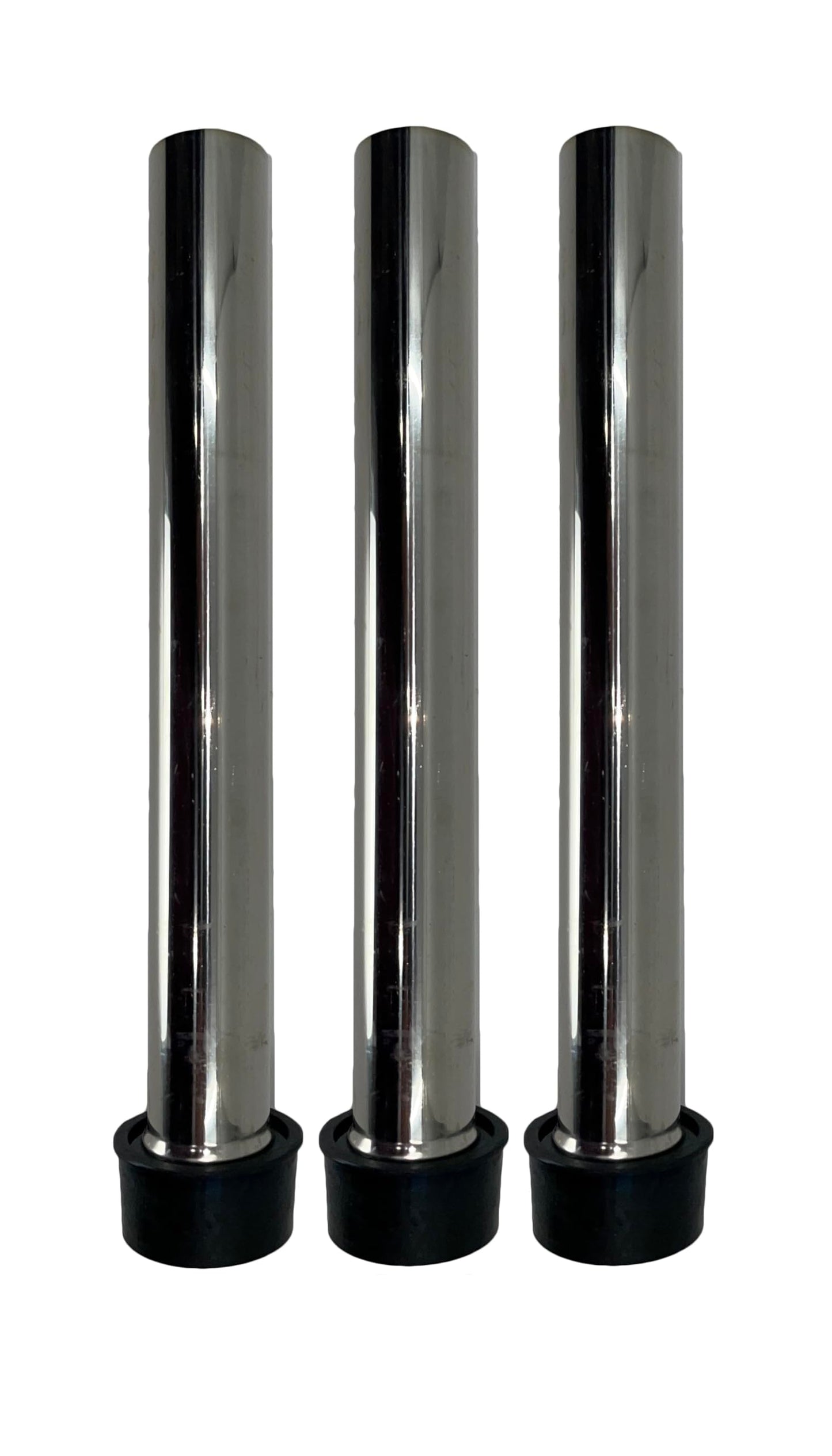 8" Stainless Steel Bar Sink Overflow Pipe 3-Pack | 1 1/2" Drain Diameter | by Dasher's Spice & Beans