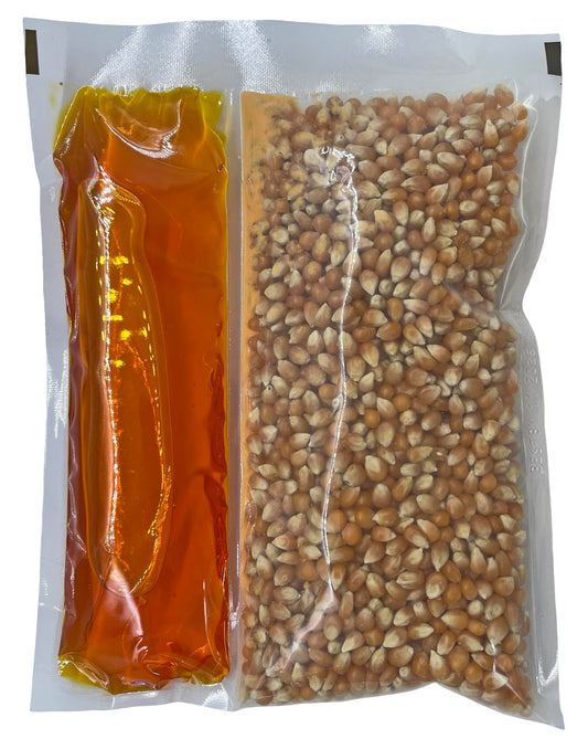Home Theater All in One Popcorn Kit For 12 oz. Popper | Portion Packets with Kernels, Oil and Flavored Salt | By Bits N Things | Pack of 24
