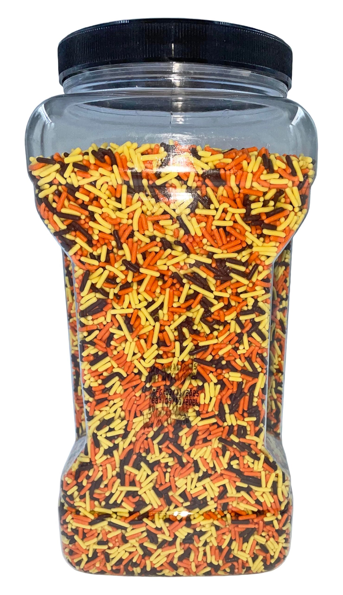 Bits N Things Orange, Yellow & Chocolate Halloween Sprinkles | Autumn Blend | Topping & Decoration | 5 lb. Bulk Container