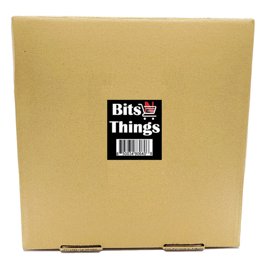 Bits N Things Corrugated B-Flute Pizza Box | 10 Count | (Kraft w/Design, 12" x 12" x 2")