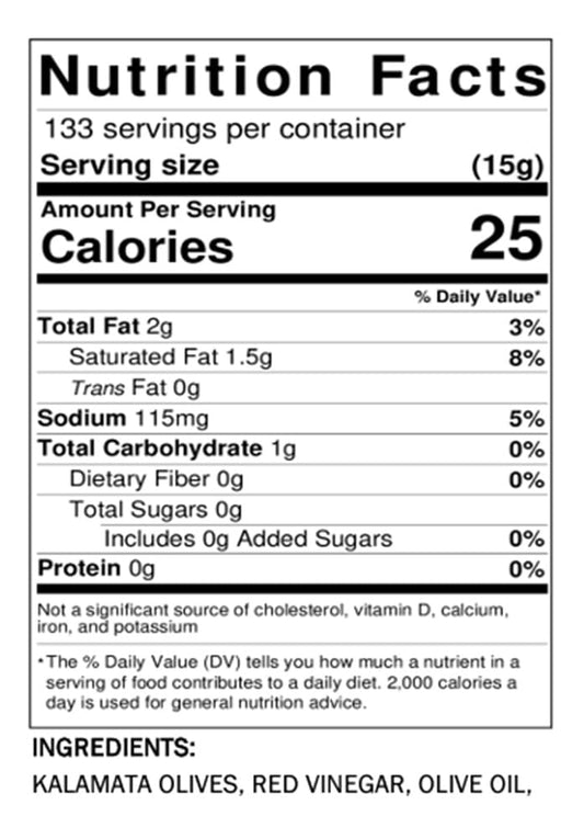 Bits N Things Pitted Greek Kalamata Olives In Brine | Plastic Keg | 70.4 oz.