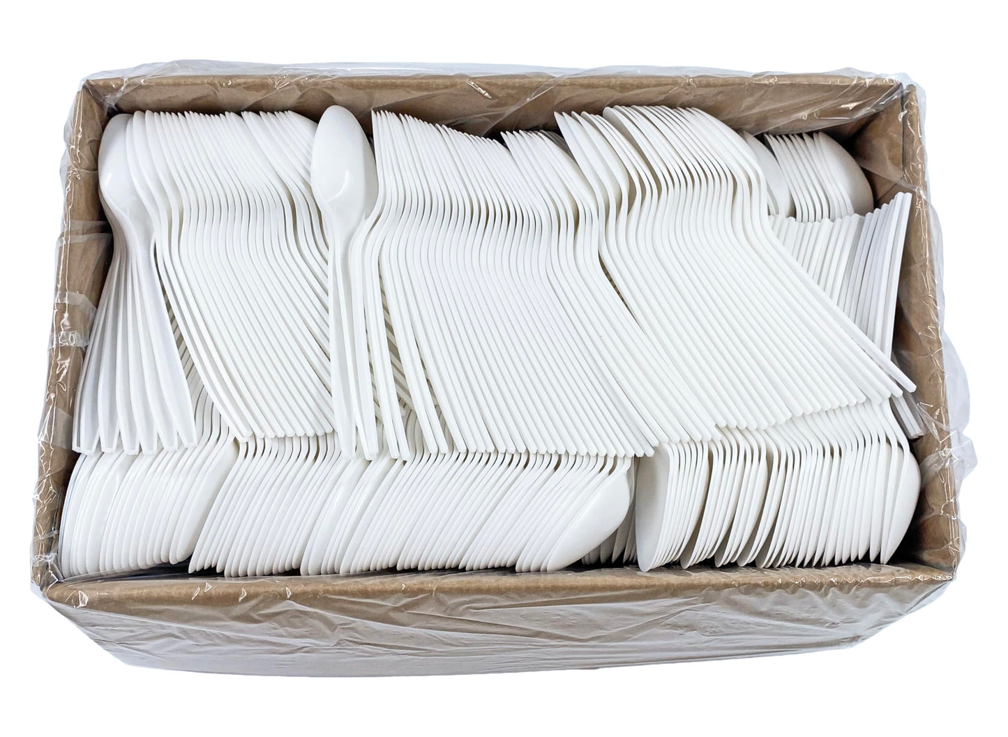 Bits N Things Disposable Teaspoons | White Medium Weight Cutlery | 1000 Count