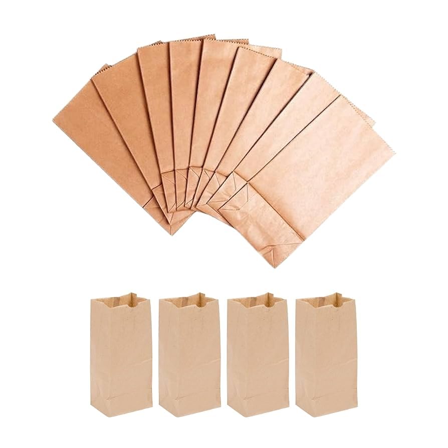 Bits N Things Kraft Paper Bag #1 | 3.5" x 2.37" x 6.87" | Standard Duty | 1000 Count