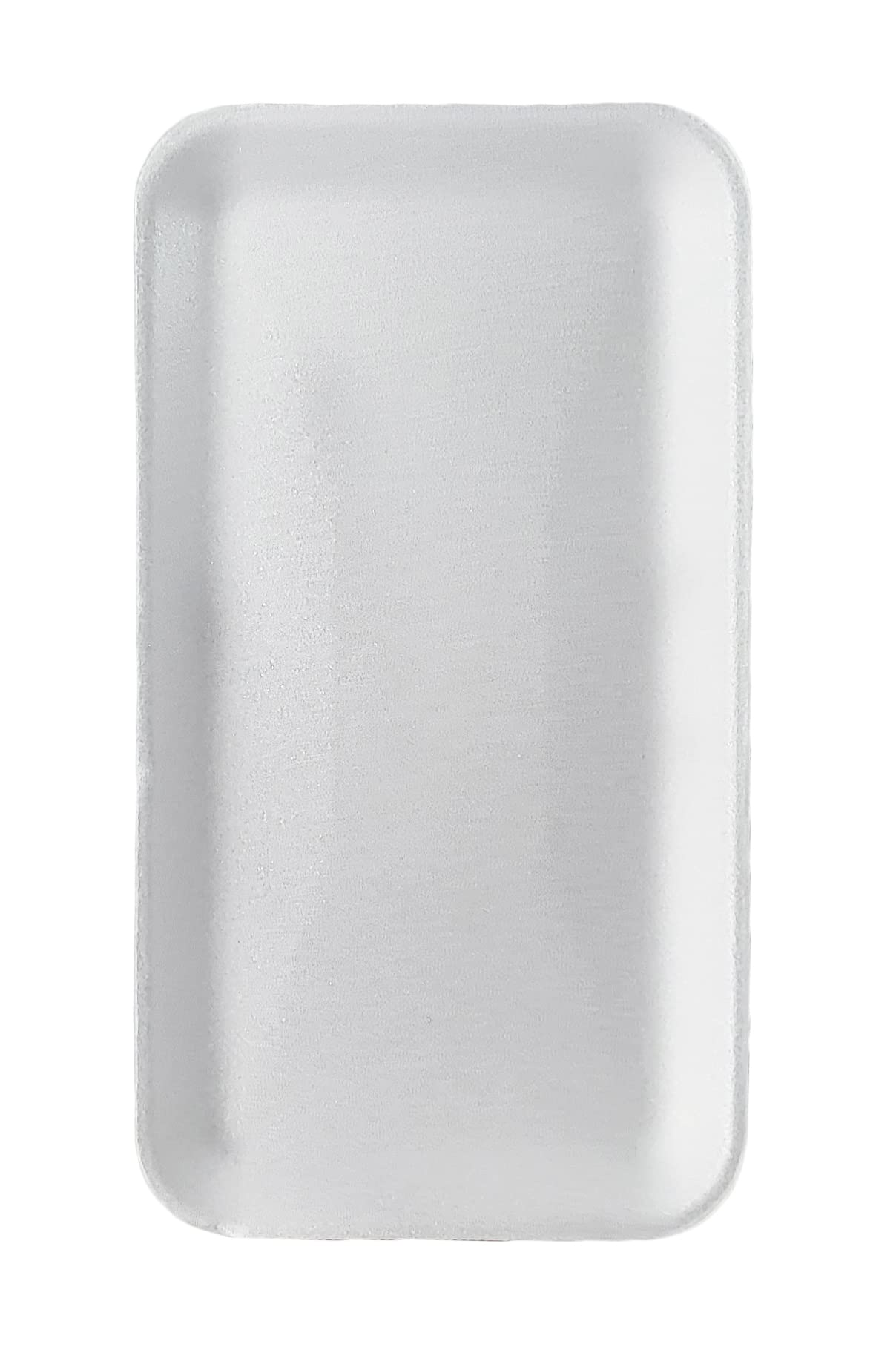 Bits N Things White Foam Meat Trays | Disposable Standard Supermarket Meat Poultry Frozen Food Tray | Arts & Crafts | 50 Count