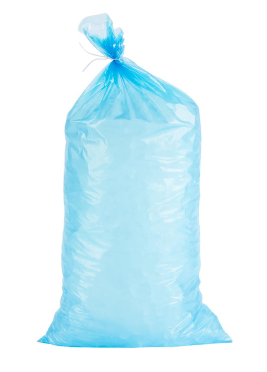 Bits N Things Heavy Duty Blue Plastic Ice Bag | 14" x 28" | Freezer Safe & Recyclable | (20 lb, 250 Count)