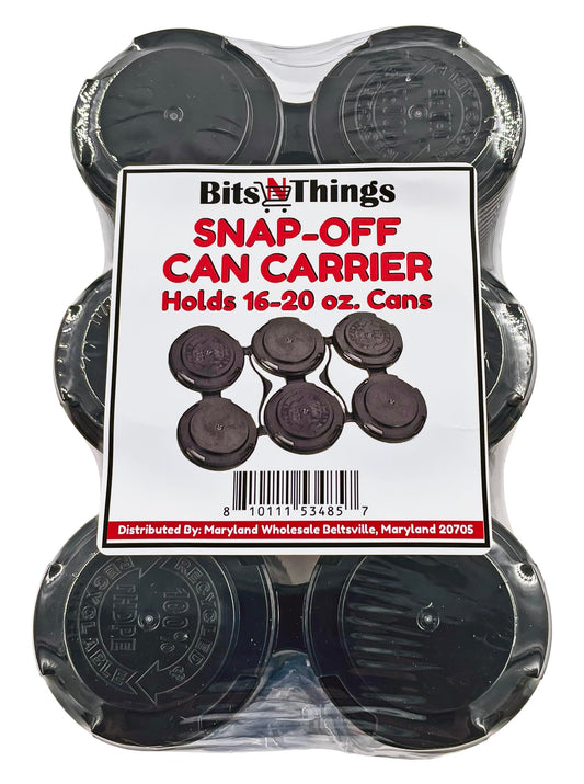 Bits N Things Snap Off Reusable Beer Can Holder/Carrier Pack | 100% Recycled Plastic | 12 oz. or 16 oz. Can | USA Made | Brewery Homebrewing Beverage Canner - Pack of 20 (Six Can)