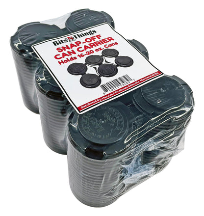 Bits N Things Snap Off Reusable Beer Can Holder/Carrier Pack | 100% Recycled Plastic | 12 oz. or 16 oz. Can | USA Made | Brewery Homebrewing Beverage Canner - Pack of 20 (Six Can)