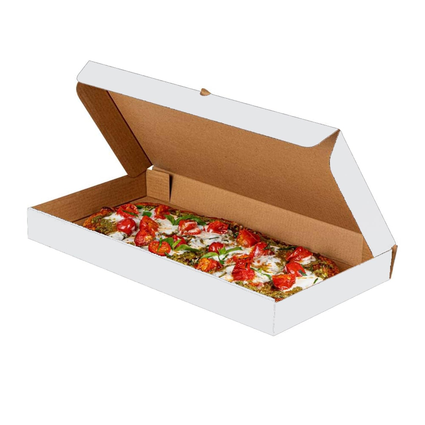 Bits N Things Flatbread Take-Out Container | B-Flute Box | 50 Count