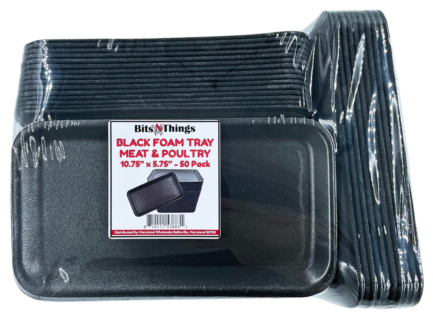 Bits N Things Foam Meat Trays | Disposable Standard Supermarket Meat Poultry Frozen Food Tray | Arts & Crafts |