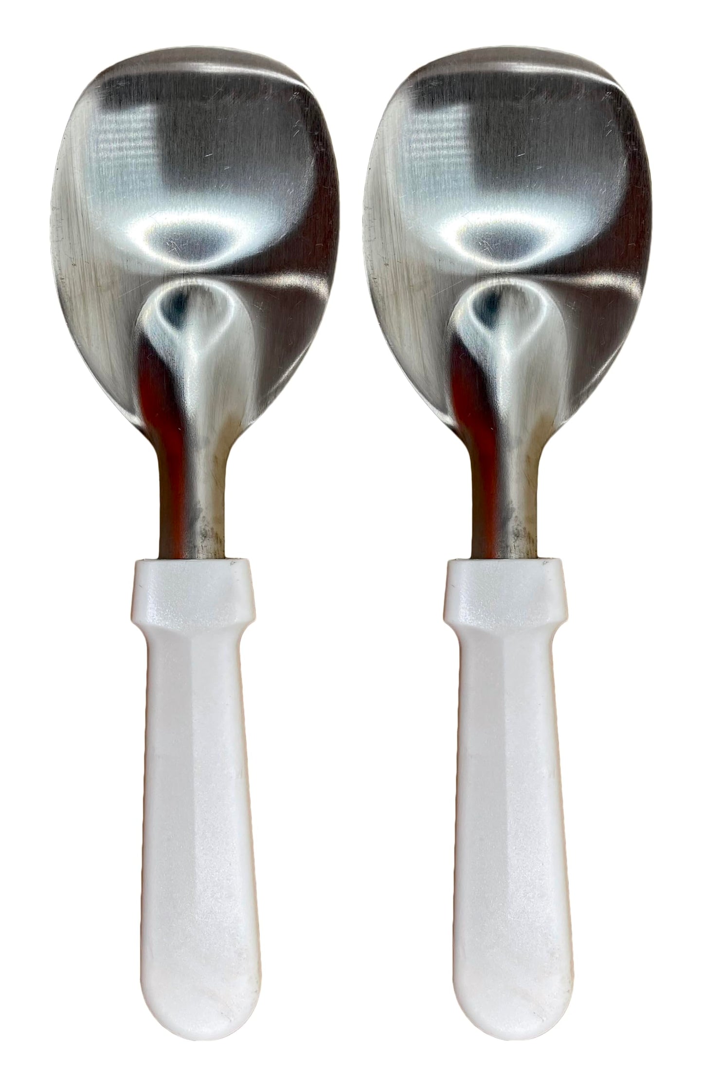Dasher's Spice & Beans Stainless Steel Ice Cream Spade with White Handle 9" - Pack of 2