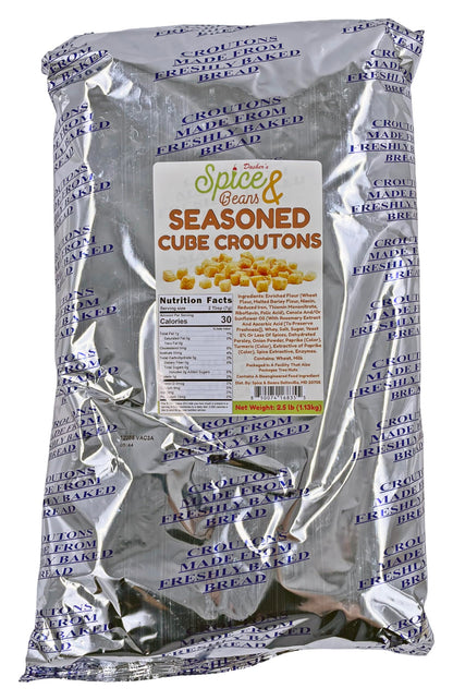 Cubed Seasoned Croutons By Dasher's Spice & Beans | Made in America | 2.5 lb