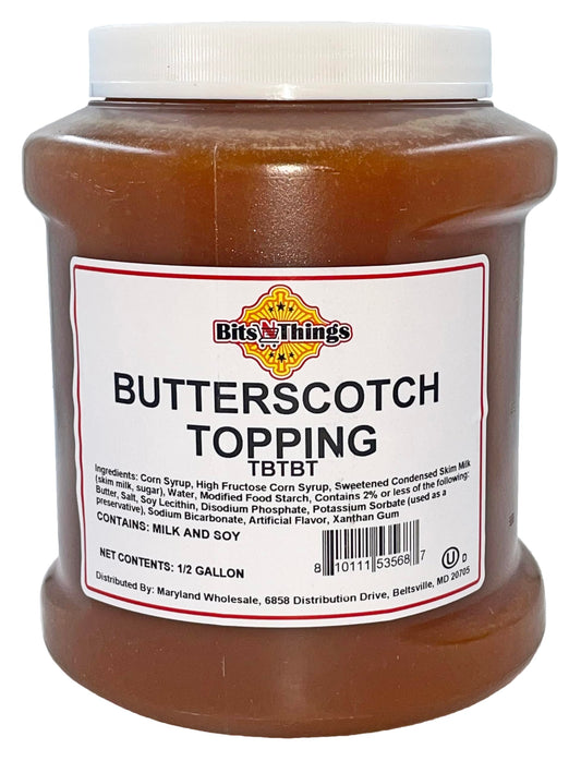 Bits N Things Butterscotch Dessert Topping | Ice Cream, Sundaes, Pie | Kosher | 64 oz.