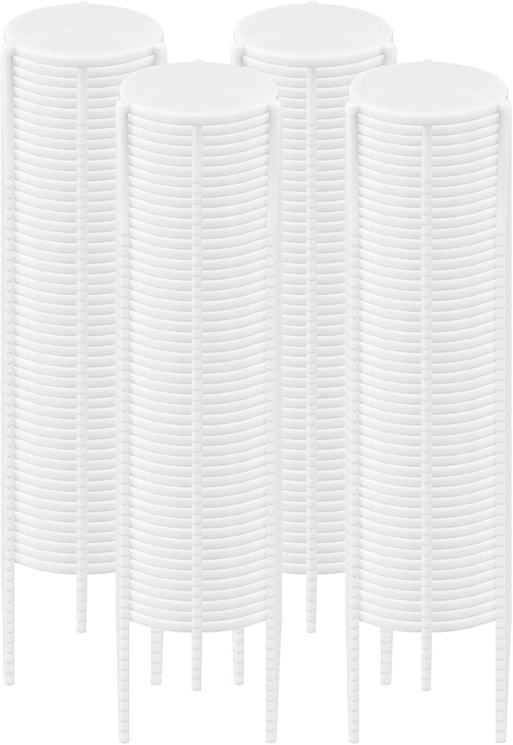 Bits N Things (1000 Pack) Pizza Saver Stand, White Plastic Stack