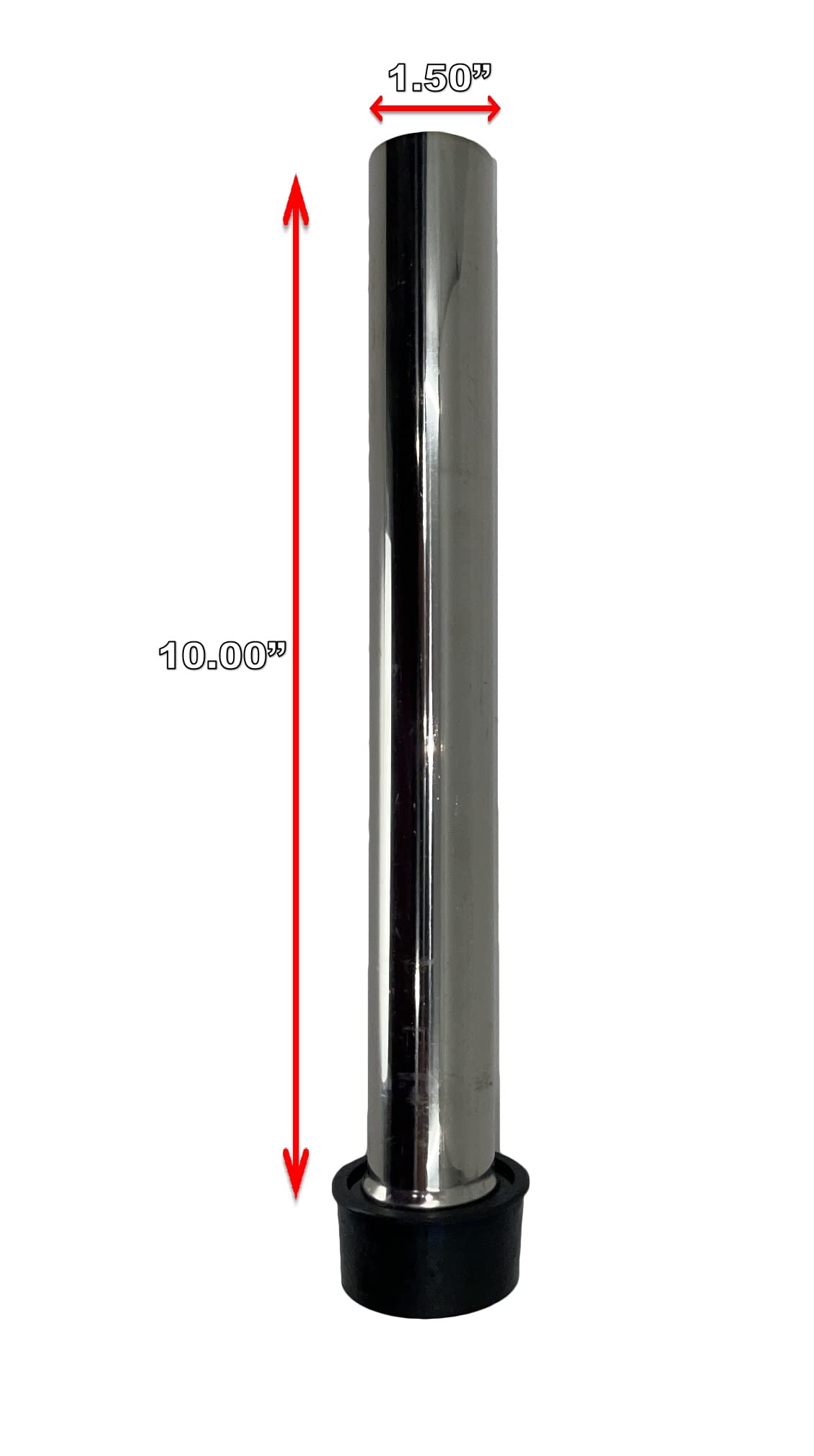 10" Stainless Steel Bar Sink Overflow Pipe 3-Pack | 1 1/2" Drain Diameter | by Dasher's Spice & Beans