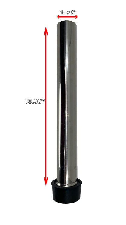 10" Stainless Steel Bar Sink Overflow Pipe 3-Pack | 1 1/2" Drain Diameter | by Dasher's Spice & Beans