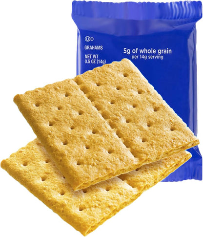 Graham Crackers, Portion Packaged in Twin Packs (40/2packs, 80 crackers total), by Dasher's Spice & Beans