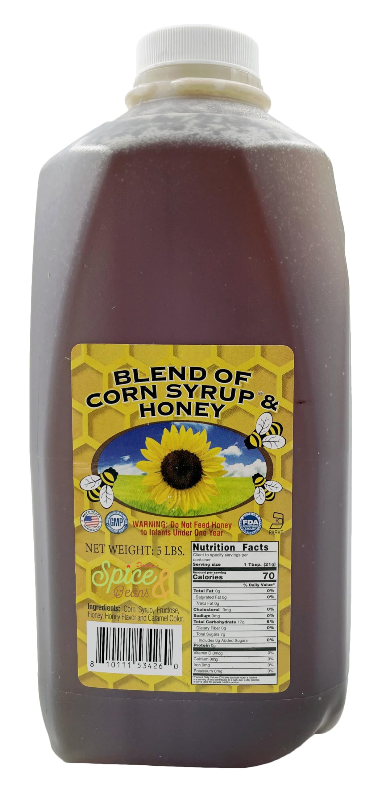 Sweet Honey | With Corn Syrup | Made in America | Kosher |