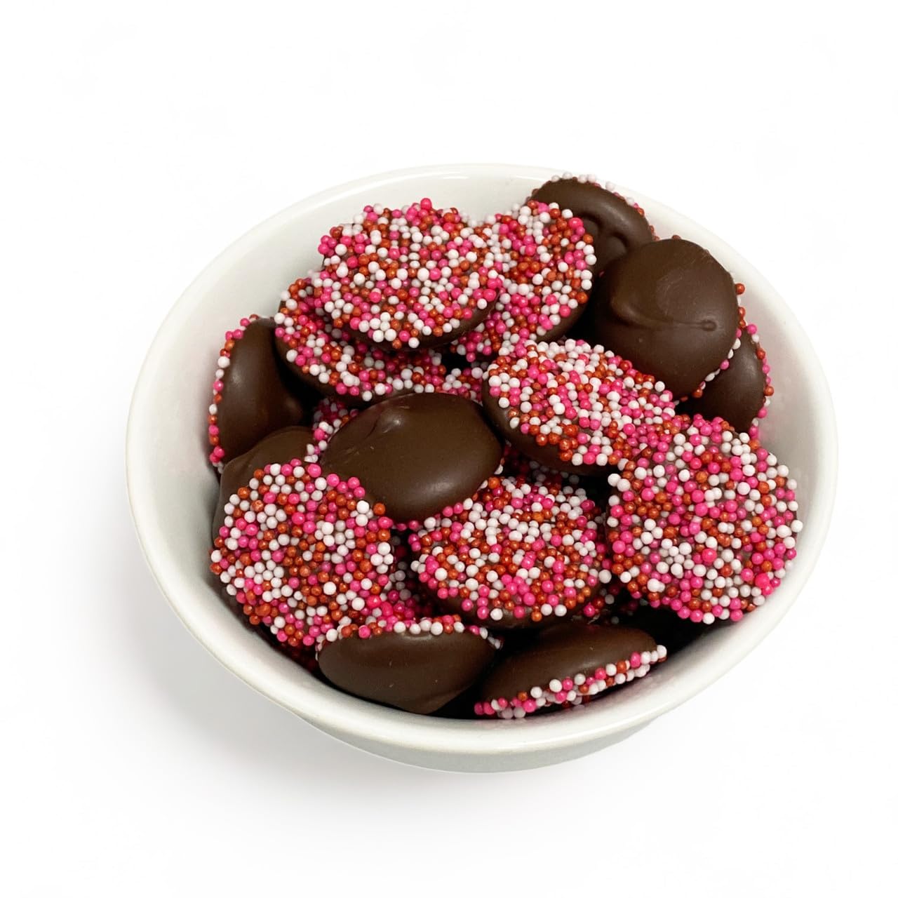 Bits N Things Red, White & Pink Nonpareil Sprinkles | Lover's Blend | Topping & Decoration | 5 lb. Bulk Container