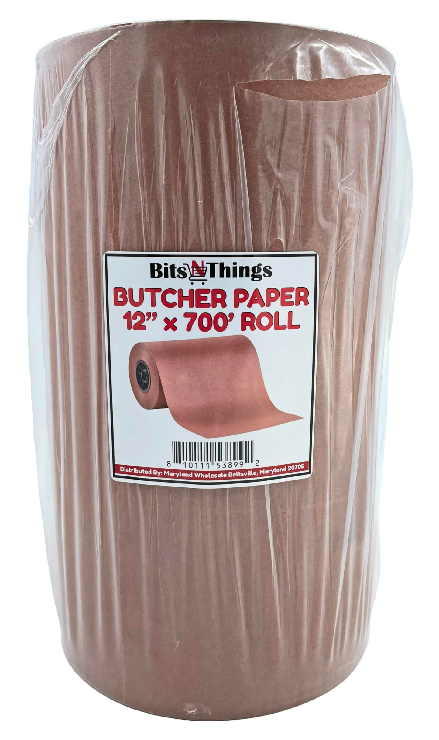 Bits N Things Treated Butcher Paper Roll 12'' x 700' | 40# Basis Weight | (Peach)