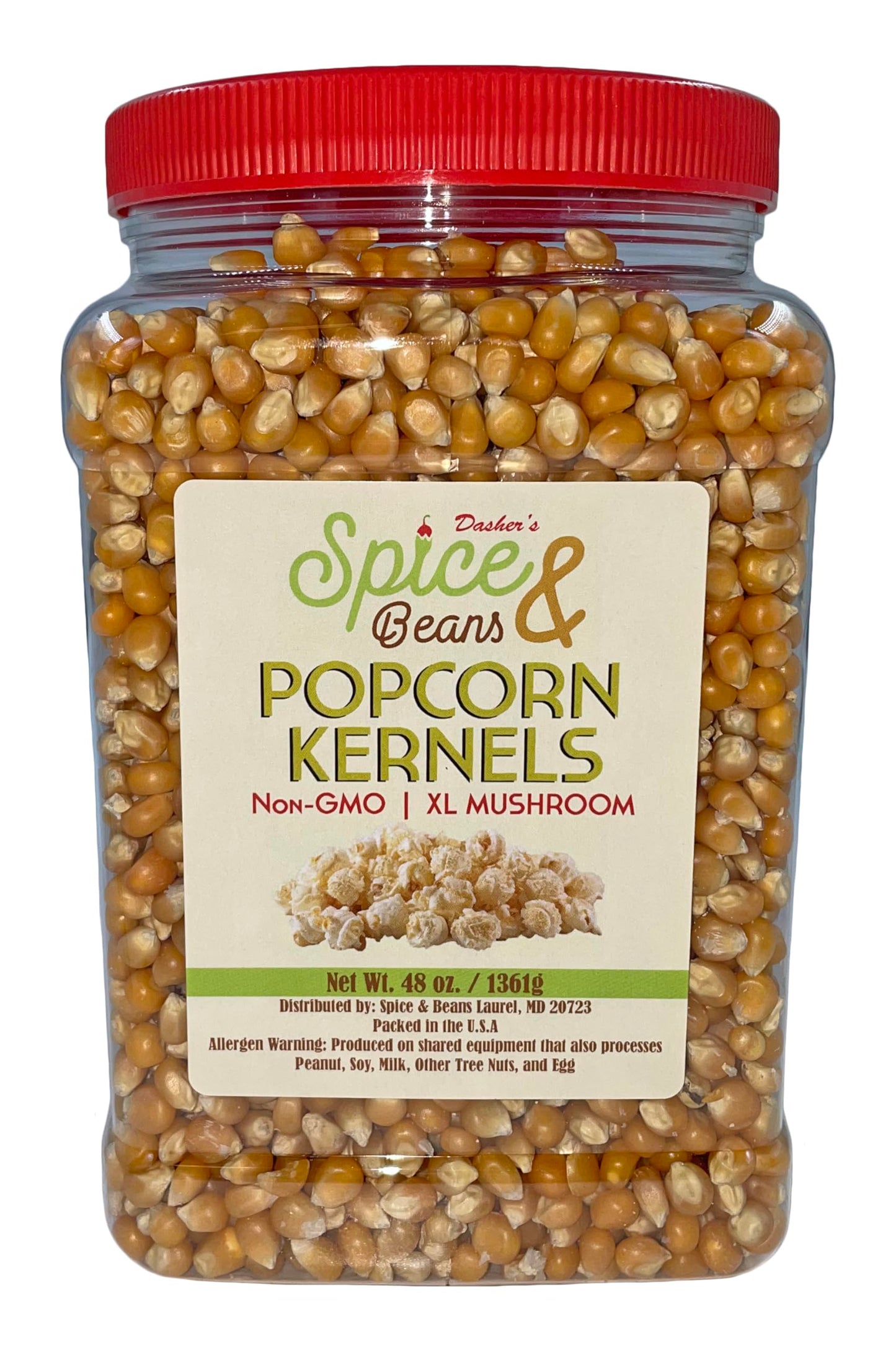 Popcorn Kernels by Dasher's Spice & Beans | Non-GMO |