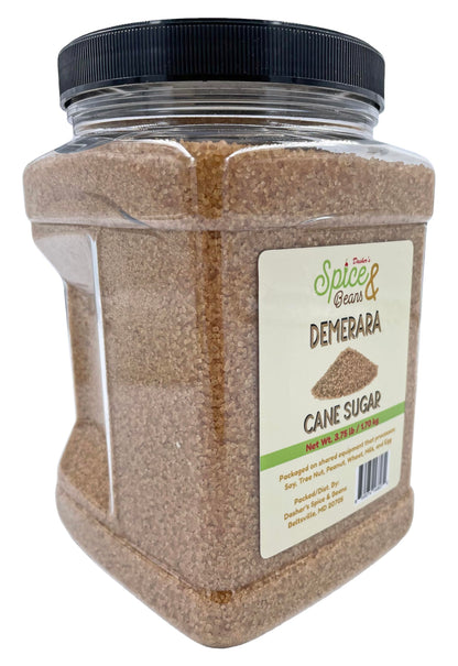 Demerara Cane Sugar | Dasher's Spice & Beans | 2 lb Container