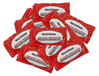 Ketchup Packets 0.25 oz (7g) | Single Serve Tomato Ketchup Condiment Packs in Bulk | Bits N Things | (200 Pack)