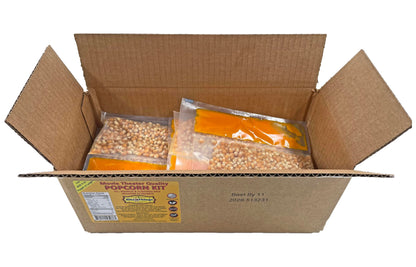 Home Theater All in One Popcorn Kit For 4 oz. Popper | Portion Packets with Kernels, Oil and Flavored Salt | By Bits N Things | Pack of 24