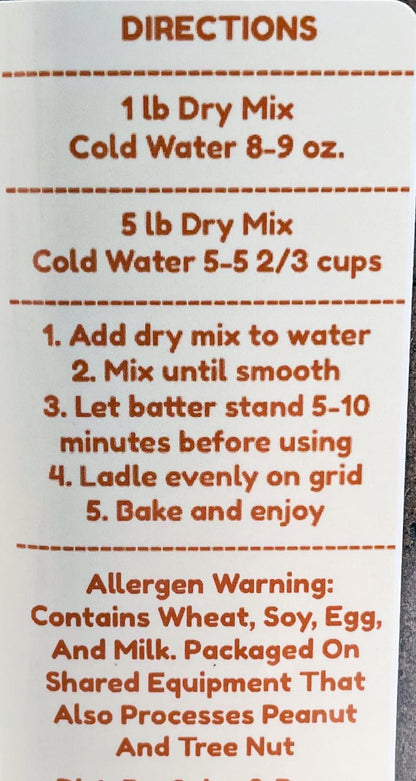 Waffle Cone Mix By Dasher's Spice & Beans | Made in America | 5 lb