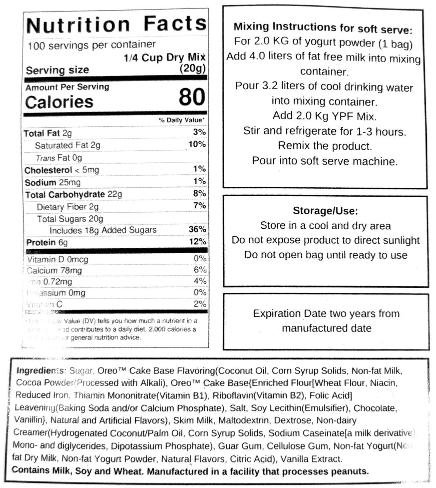 Frozen Yogurt Pre Mix | Gluten Free & Low Fat |