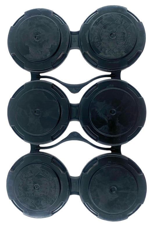 Bits N Things Snap Off Reusable Beer Can Holder/Carrier Pack | 100% Recycled Plastic | 12 oz. or 16 oz. Can | USA Made | Brewery Homebrewing Beverage Canner - Pack of 20 (Six Can)