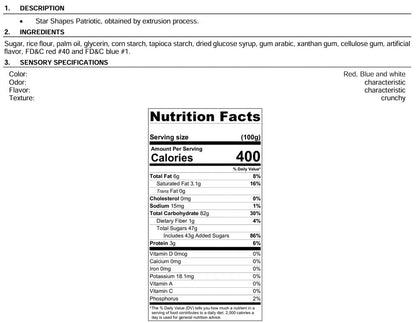 Bits N Things Sprinkles | Bulk Pack | Kosher | 5 lb (Patriotic Star)