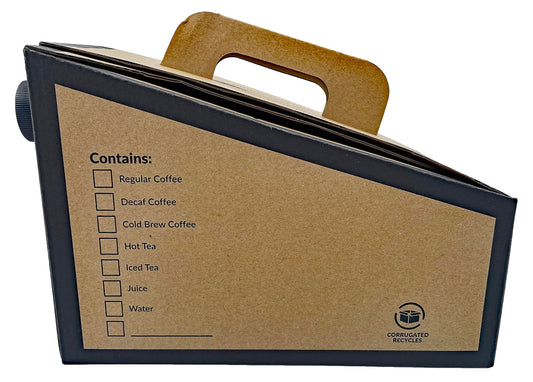 Disposable Coffee Dispenser, Insulated Hot/Cold Bulk Beverage Server Carafe, Box of Joe to Go 96 oz. - Pack of 5