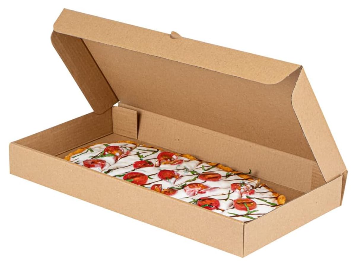 Bits N Things Flatbread Take-Out Container | B-Flute Box | 50 Count