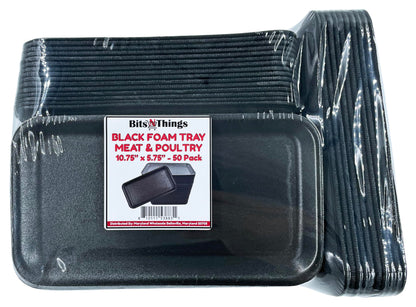 Bits N Things Foam Meat Trays | Disposable Standard Supermarket Meat Poultry Frozen Food Tray | Arts & Crafts |