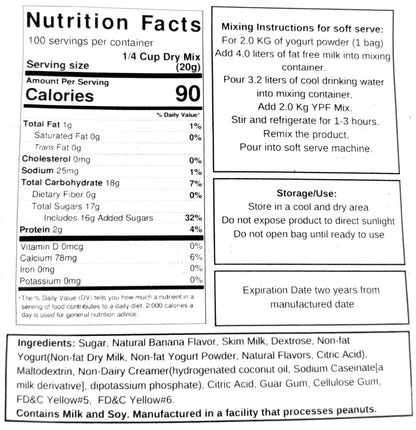 Frozen Yogurt Pre Mix | Gluten Free & Low Fat |