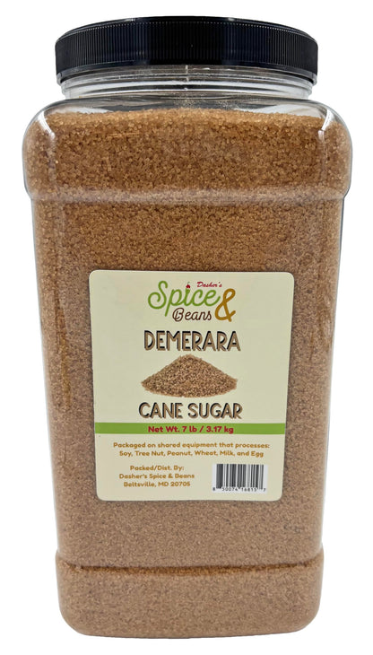 Demerara Cane Sugar | Dasher's Spice & Beans | 2 lb Container
