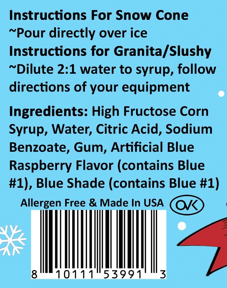 Bits N Things Flavoring Syrup | Gluten-Free | Snow Cone and Snowball |
