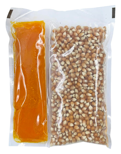 Home Theater All in One Popcorn Kit For 8 oz. Popper | Portion Packets with Kernels, Oil and Flavored Salt | By Bits N Things | Pack of 24