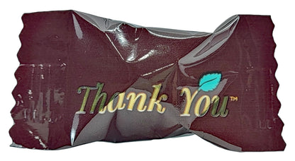 Bits N Things Thank You Buttermints, Individually Wrapped Soft Mint Candies - Pack of 100 (Chocolate Buttermint)