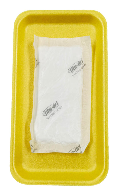 Bits N Things Foam Meat Trays | Disposable Standard Supermarket Meat Poultry Frozen Food Tray | Arts & Crafts | 50 Count (Yellow)