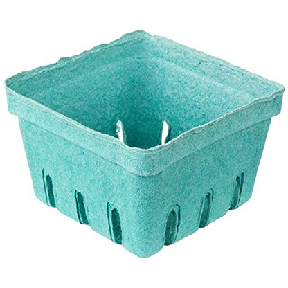 Bits N Things [40 Pack Pint Green Molded Pulp Fiber Berry Basket Produce Vented Container for Fruit and Vegetable