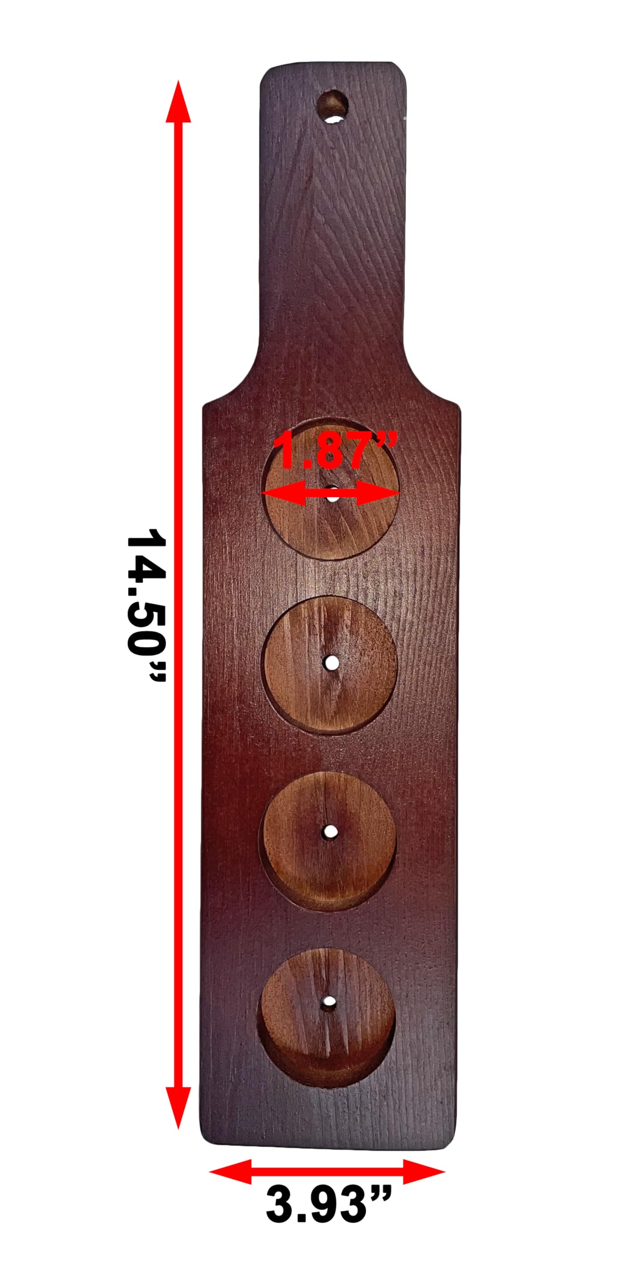 DASHER'S SPICE & BEANS Wood Flight Paddle | 4 Compartment | Wine or Beer Tasting |