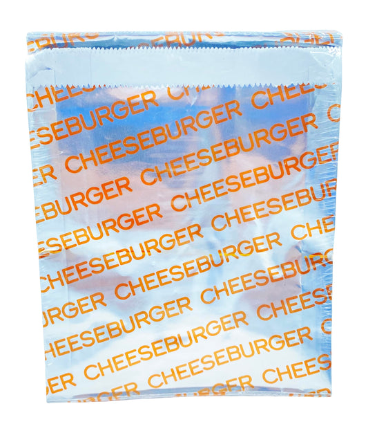 Bits N Things Large Cheeseburger Bag | 6" x 6.5" x 0.75" | Kosher, Insulated, Grease Resistant Wrapper | 250 Count