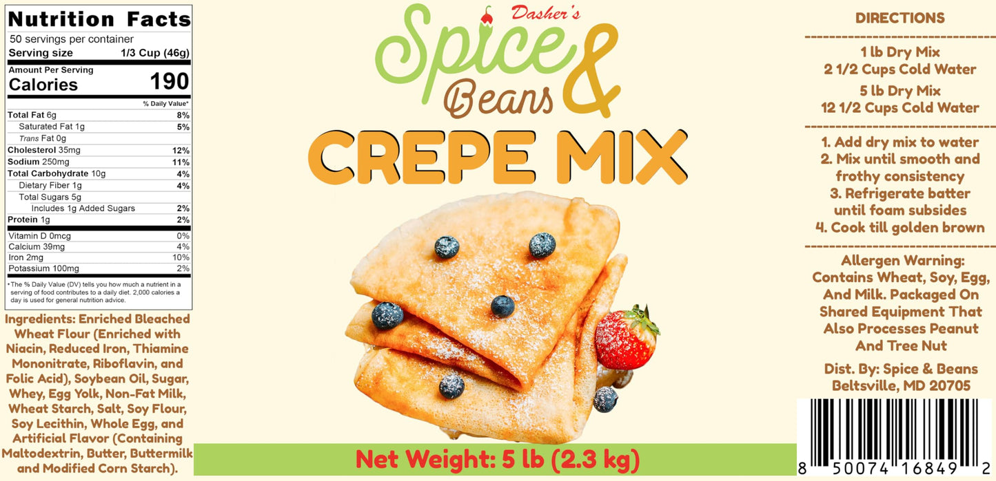 Mix By Dasher's Spice & Beans | Light and Fluffy | 5 lb