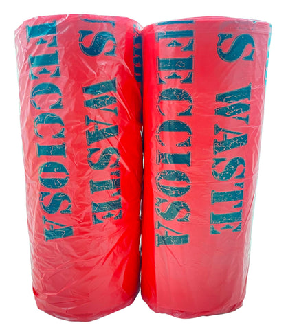 Bits N Things Infectious Biohazard Waste Bags Hazardous Trash Can Liners | Medical Grade No Leak Bags | Great for Lab Containers, Swabs, Pads, Gloves | (Red, 100 Count - 17" x 18" (7 Gallon))