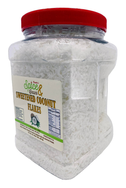 Dasher's Spice & Beans Premium Coconut Flakes | Sweetened | Packed in the USA | (1.5 lb.)