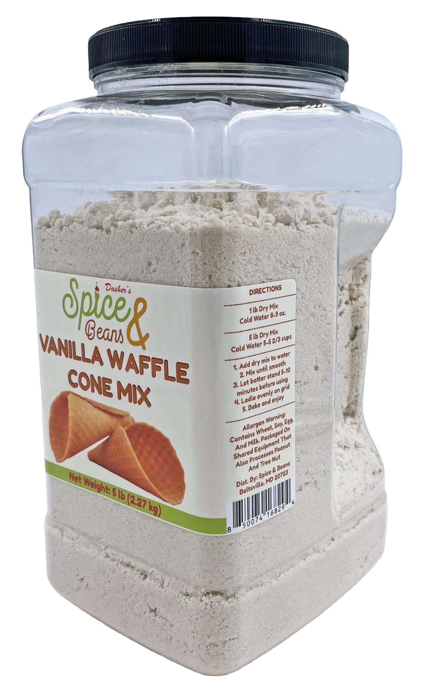 Waffle Cone Mix By Dasher's Spice & Beans | Made in America | 5 lb