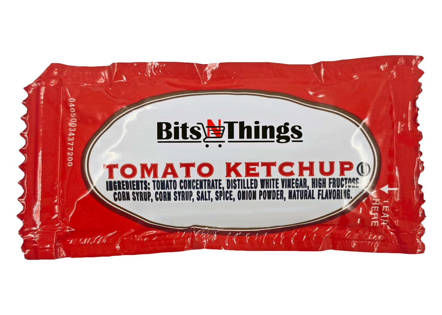 Ketchup Packets 0.25 oz (7g) | Single Serve Tomato Ketchup Condiment Packs in Bulk | Bits N Things | (200 Pack)