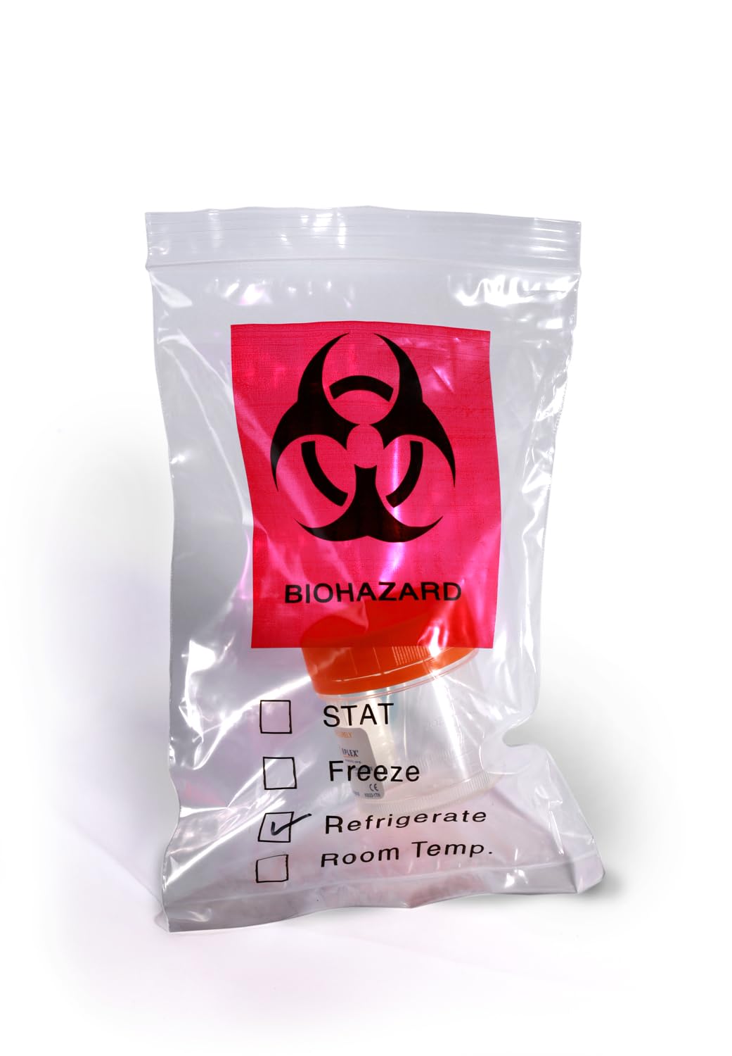 Biohazard Specimen Bag By Dasher's Spice & Beans | 12"x15" Zip Top | with Pouch for Paperwork | 100 ct