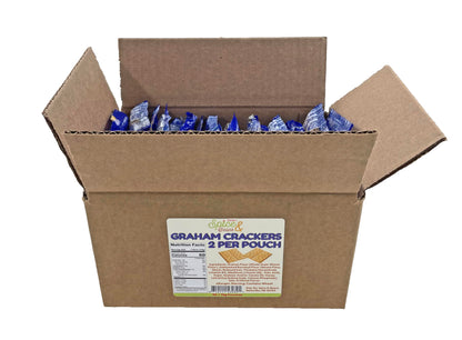Graham Crackers, Portion Packaged in Twin Packs (40/2packs, 80 crackers total), by Dasher's Spice & Beans